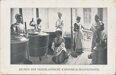 711129 Reclameprentbriefkaart van de Nederlandsche Karnemelk-Maatschappij, Fabrieken: Jacob van Lennepstraat 20-22 ...